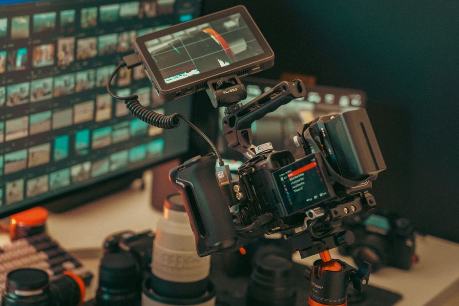 Content creator filming with a gimbal